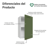 Alacena 40 cm 1 Puerta Blanco/Verde Vik Madesa