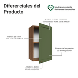 Alacena 40 cm 1 Puerta Marrón/Verde Vik Madesa