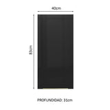 Alacena 40 cm 1 Puerta Lux Marrón/Negro