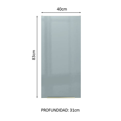 Alacena 40 cm 1 Puerta Marrón/Gris Lux Madesa
