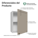 Alacena Cocina 50cm 1 Pueta Blanco/Crema Vik Madesa