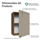 Alacena Cocina 50cm 1 Pueta Marrón/Crema Vik Madesa