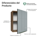 Alacena 50cm 1 Puerta Marrón/Gris Lux Madesa