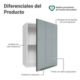 Alacena 50cm 1 Puerta Blanco/Gris Lux Madesa