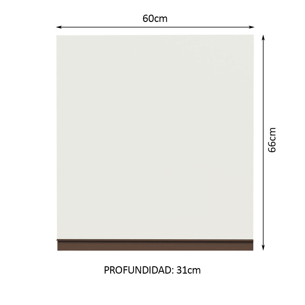 Alacena Gabinete Superior Reims 60 cm 1 Puerta Blanco