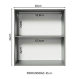 Alacena 60 cm 1 Puerta Nice Gris