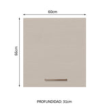 Alacena 60 cm 1 Puerta Agata Blanco/Crema