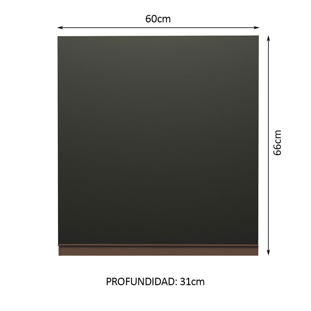 Alacena Gabinete Superior Reims 60 cm 1 Puerta Negro