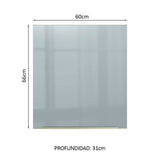 Alacena 60 cm 1 Puerta Lux Marrón/Gris