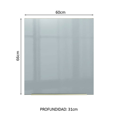 Alacena 60 cm 1 Puerta Marrón/Gris Lux Madesa