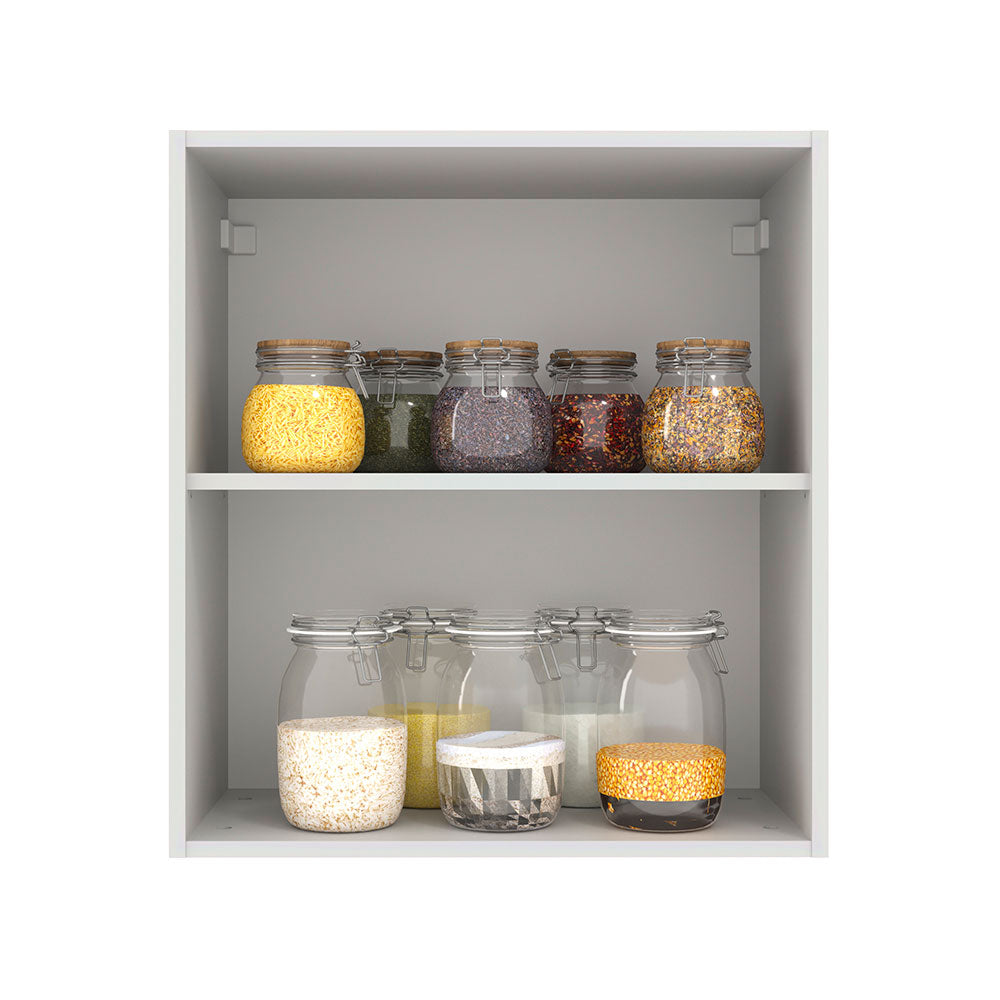 Alacena 60 cm 1 Puerta Agata Blanco/Gris