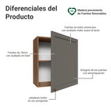 Alacena 60 cm 1 Puerta Marrón/Gris Vik Madesa