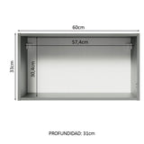 Alacena 60 cm 1 Puerta Rebatible Nice Gris