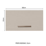 Alacena 60 cm 1 Puerta Agata Blanco/Crema
