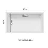 Alacena Cocina 100% MDF 60 cm 1 Puerta Abatible Blanco/Crema Smart Madesa
