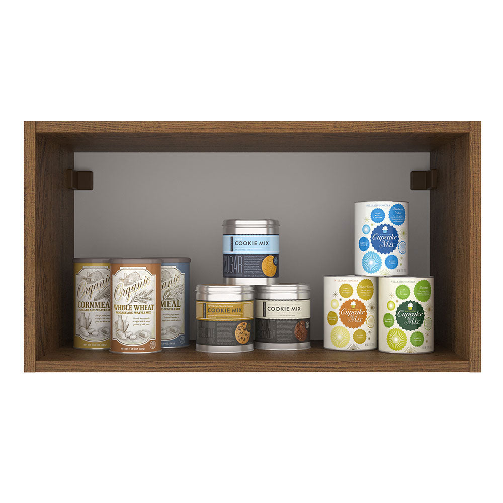 Alacena Madesa Agata 60 cm 1 Puerta Rebatible Marrón/Blanco
