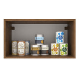 Alacena Madesa Agata 60 cm 1 Puerta Rebatible Marrón/Blanco