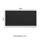 Alacena Gabinete Superior Madesa Glamy 60cm Blanco/Negro