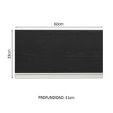 Alacena Gabinete Superior Cocina Madesa Glamy 60cm Marrón/Negro