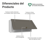 Alacena 60 cm 1 Puerta Puerta Rebatible Blanco/Gris Vik Madesa