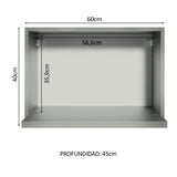 Alacena 60 cm Nicho para Microondas y Horno Nice Gris