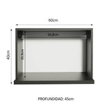 Bajo Mesada Para Horno Madesa Reims, Lux, Glamy 60cm N