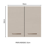 Alacena 70 cm 2 Puertas Agata Blanco/Crema