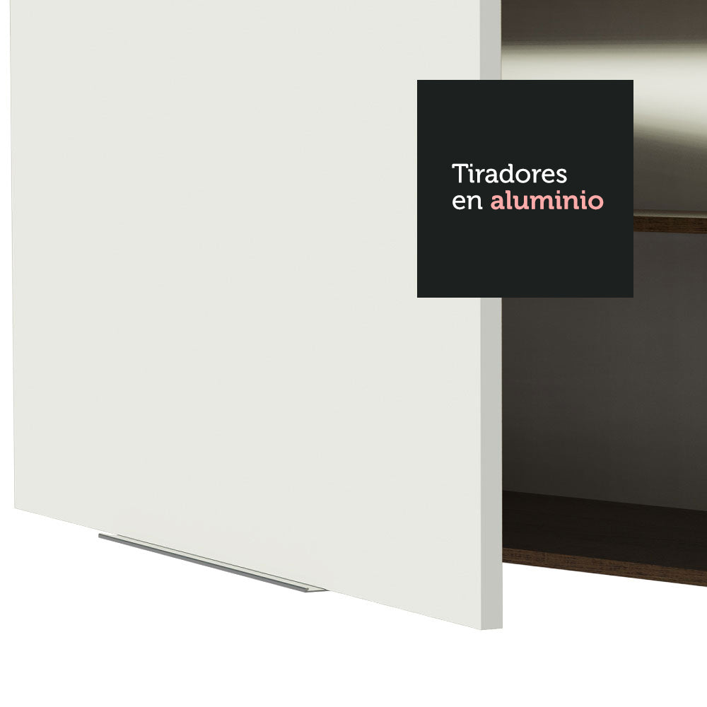 Alacena Cocina 70 cm 2 Puertas Marrón/Blanco Stella Madesa