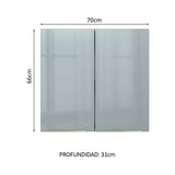 Alacena 70 cm 2 Puertas Lux Marrón/Gris