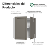 Alacena 70 cm 2 Puertas Blanco/Gris Vik Madesa