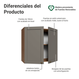 Alacena 70 cm 2 Puertas Marrón/Gris Vik Madesa