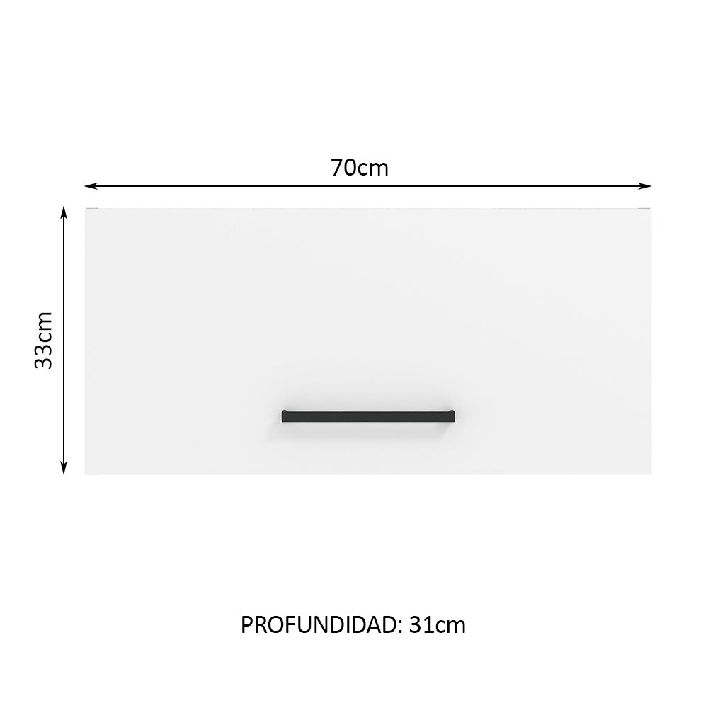Alacena 70 cm 1 Puerta Agata Blanco
