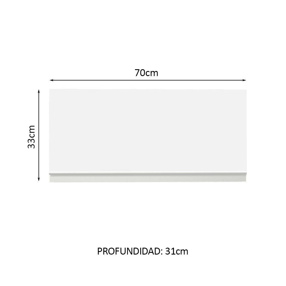 Alacena 70 cm 1 Puerta Glamy Blanco