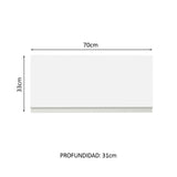 Alacena 70 cm 1 Puerta Glamy Blanco