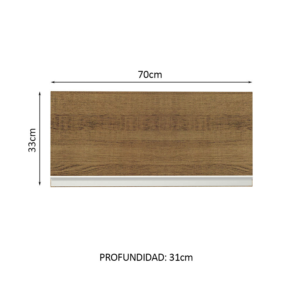 Alacena 70 cm 1 Puerta Glamy Marrón