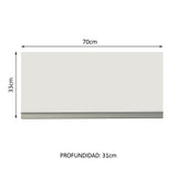 Alacena 70 cm 1 Puerta Glamy Marrón/Blanco
