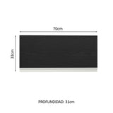 Alacena Gabinete Superior Cocina Madesa Glamy 70cm BN