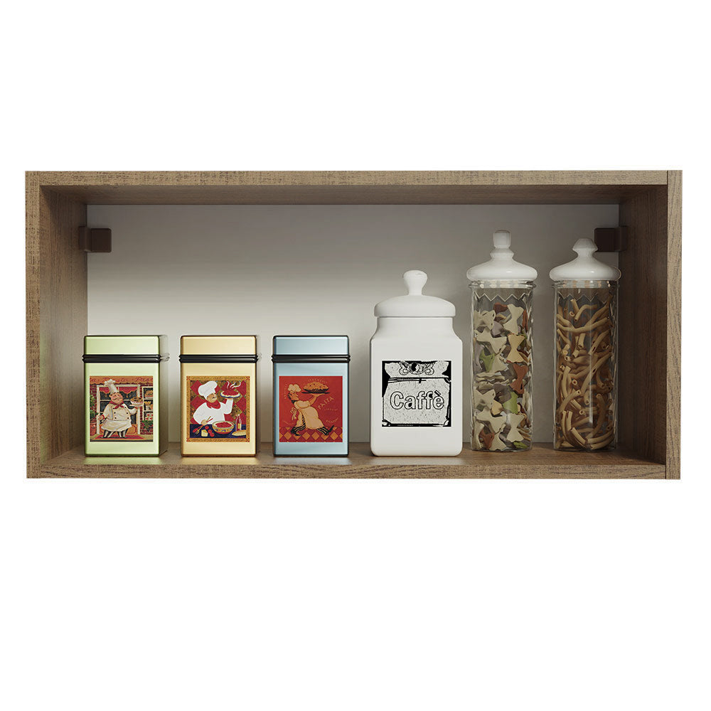 Alacena 70 cm 1 Puerta Rebatible Marrón/Crema Agata Madesa