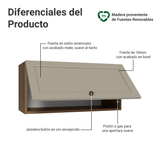 Alacena Cocina 70 cm 1 Pueta Abatible Marrón/Crema Vik Madesa