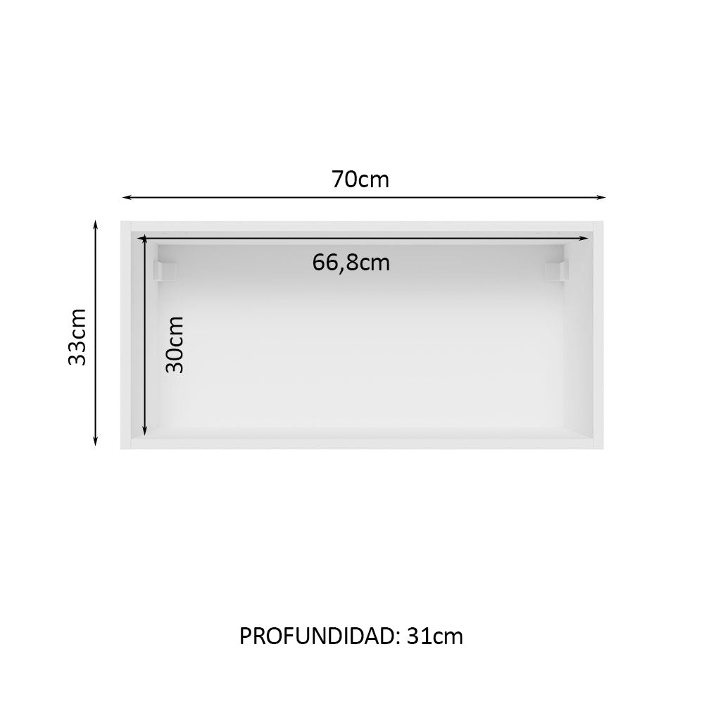 Alacena Madesa Glamy 70 cm 1 Puerta Rebatible