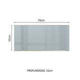 Alacena 70 cm 1 Puerta Lux Marrón/Gris