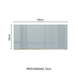 Alacena 70 cm 1 Puerta Lux Blanco/Gris