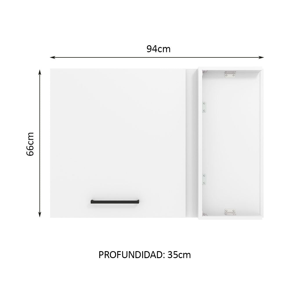 Alacena 94 cm 1 Puerta Agata Blanco
