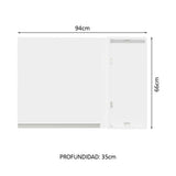 Alacena Esquinero 1 Puerta Glamy Blanco