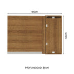 Alacena Esquinera 94 cm 1 Puerta Marrón Glamy Madesa