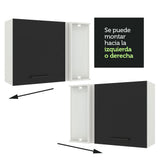 Alacena 94 cm 1 Puerta Agata Blanco/Negro