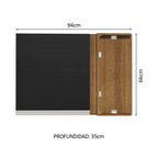 Alacena Esquinera 94 cm 1 Puerta Marrón/Negro Glamy Madesa