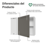 Alacena esquinero 1 Puerta Blanco/Gris Vik Madesa
