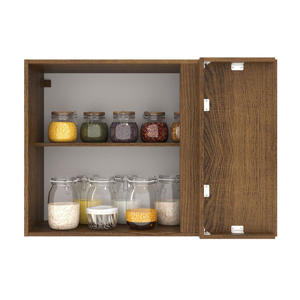 Alacena 94 cm 1 Puerta Agata Marrón/Gris