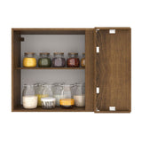 Alacena 94 cm 1 Puerta Agata Marrón/Gris